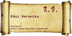 Kész Veronika névjegykártya